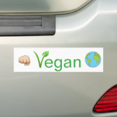 Vegan bumpersticker veganisme (Op auto)