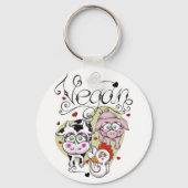 Vegan Button Sleutelhanger (Voorkant)