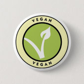 Vegan. Button voor Vegans (Voorkant)