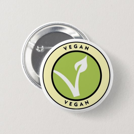 Vegan. Button voor Vegans (Voorkant /achterkant)