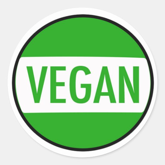 Vegan campagnesticker ronde sticker (Voorkant)