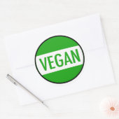 Vegan campagnesticker ronde sticker (Envelop)