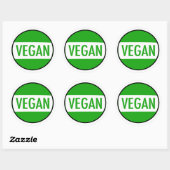 Vegan campagnesticker ronde sticker (Vel)