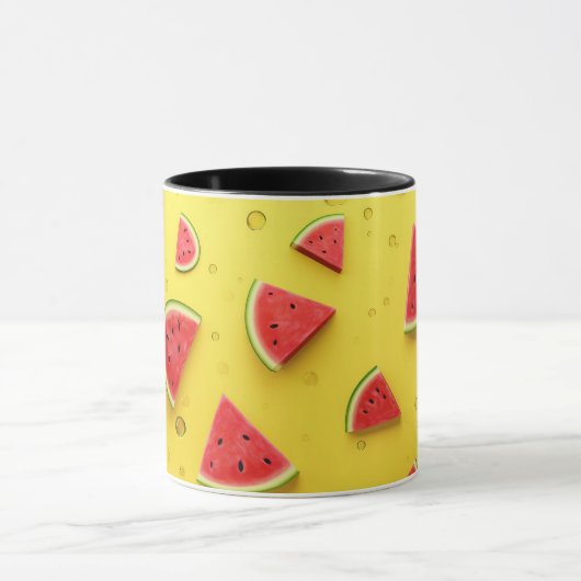 Vegan Cartoon Fruits Schattige Watermeloen Slice M Mok (Midden)