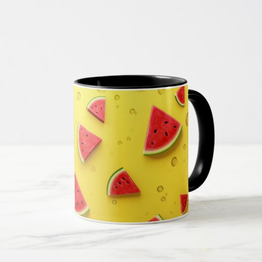 Vegan Cartoon Fruits Schattige Watermeloen Slice M Mok (Voorkant rechts)