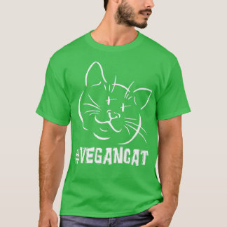 Vegan Cat Hashtag VeganCat VeganCat T-shirt