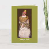 Vegan Cat-kaart Kaart (Voorkant)
