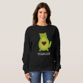 Vegan Cat Vegetarian Cat Avocato Avocat Avogato Trui (Voorkant volledig)