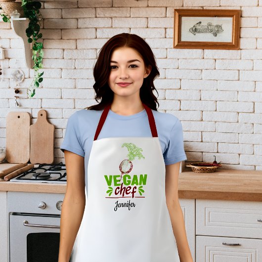 Vegan Chef (Jouw naam) Schort