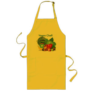 VEGAN CHEF Long Apron Lang Schort