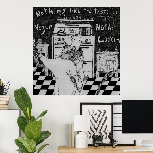 Vegan Chef Maurice Poster (Thuiskantoor)