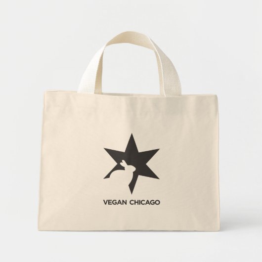 Vegan Chicago Standard Black & White op zak Mini Tote Bag (Voorkant)