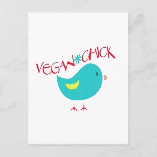 Vegan Chick Briefkaart (Voorkant)