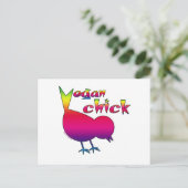 Vegan Chick Briefkaart (Staand voorkant)