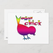 Vegan Chick Briefkaart (Voorkant / Achterkant)