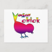 Vegan Chick Briefkaart (Voorkant)