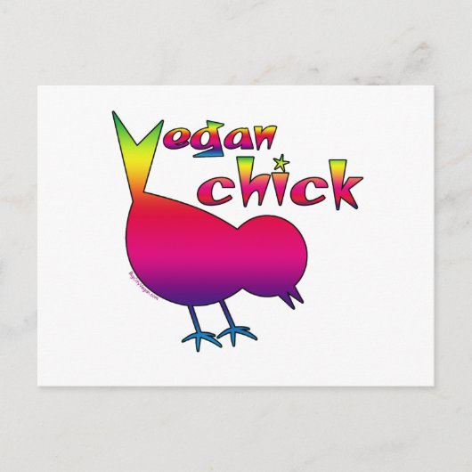 Vegan Chick Briefkaart (Voorkant)