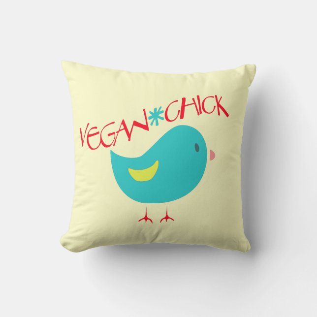 Vegan Chick Kussen (Voorkant)