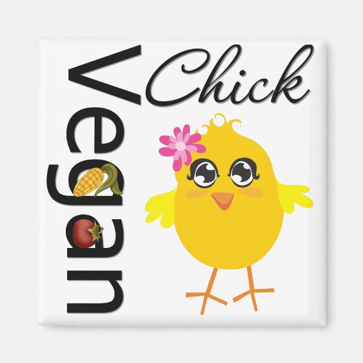 Vegan Chick Magneet (Voorkant)