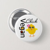 Vegan Chick Ronde Button 5,7 Cm (Voorkant /achterkant)
