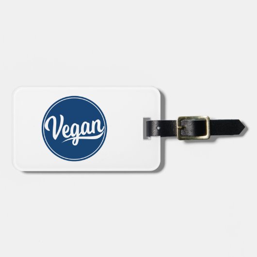Vegan Circle Bagagelabel (Voorkant horizontaal)