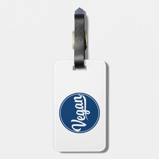 Vegan Circle Bagagelabel (Achterkant verticaal)