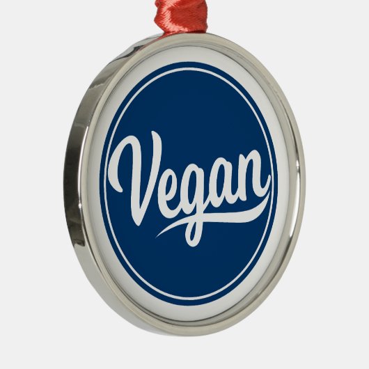 Vegan Circle Metalen Ornament (Rechts)