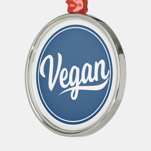 Vegan Circle Metalen Ornament (Links)