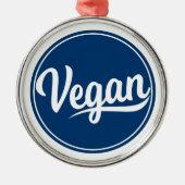 Vegan Circle Metalen Ornament (Voorkant)