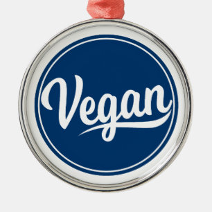 Vegan Circle Metalen Ornament