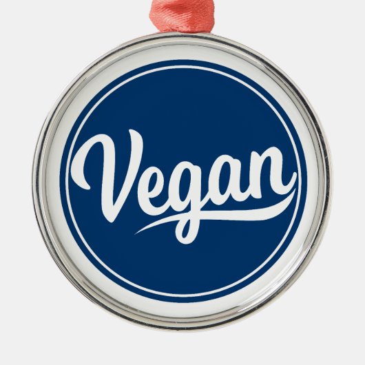 Vegan Circle Metalen Ornament (Voorkant)