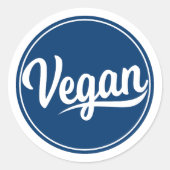 Vegan Circle Ronde Sticker (Voorkant)