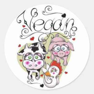 Vegan Classic Ronde Sticker