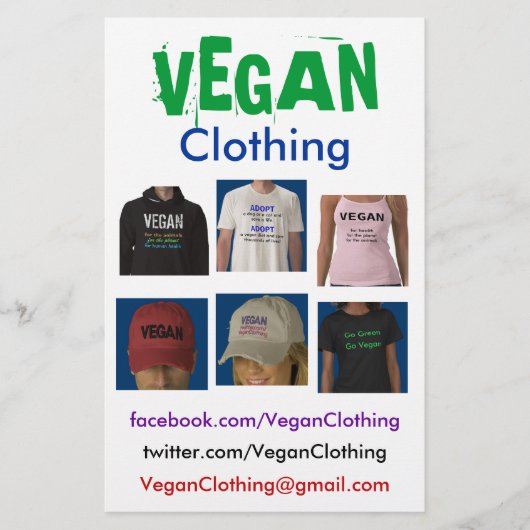 VEGAN Clothing Flyers (Voorkant)