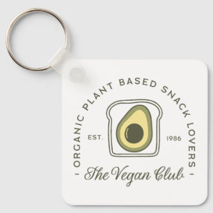 Vegan club plantaardige avocado toast sleutelhanger
