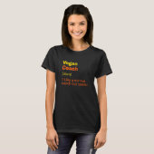 Vegan Coach Definition Plant Based Diet Humor T-shirt (Voorkant volledig)