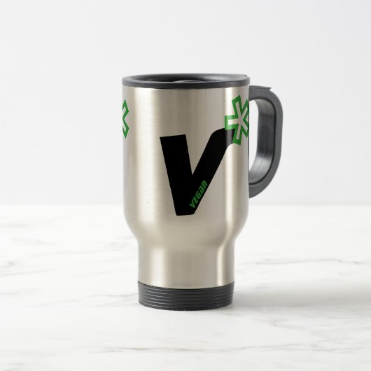 Vegan Coffee Travel Mug Reisbeker (Voorkant rechts)