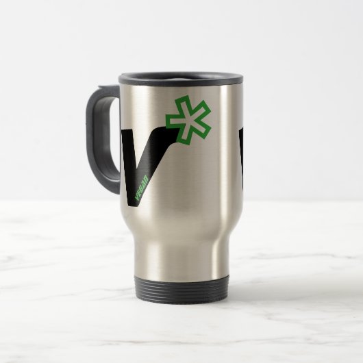 Vegan Coffee Travel Mug Reisbeker (Voorkant links)