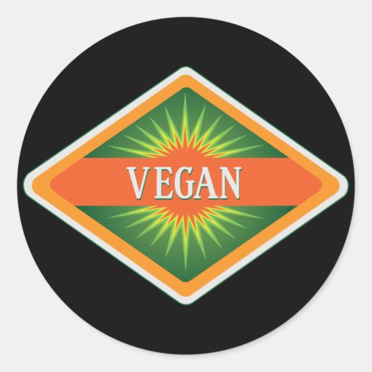 Vegan Colors Logo Ronde Sticker (Voorkant)