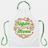 Vegan Cook Chef Menu Festive Graphic Schort (Voorkant)