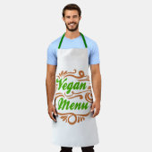 Vegan Cook Chef Menu Festive Graphic Schort (Gedragen)