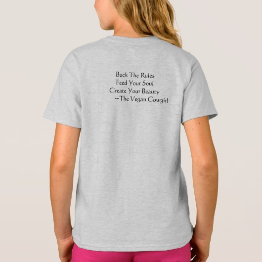 Vegan Cowgirl T-shirt (Achterkant)
