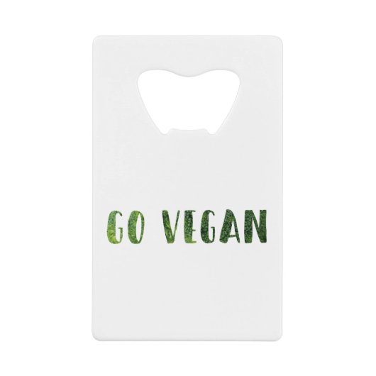 Vegan Creditkaart Flessenopener (Voorkant)
