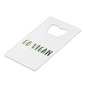 Vegan Creditkaart Flessenopener (Achterkant Gekanteld)