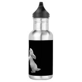 Vegan Cruelty Free Water Bottle Black and White. Waterfles (Rechts)
