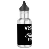 Vegan Cruelty Free Water Bottle Black and White. Waterfles (Links)