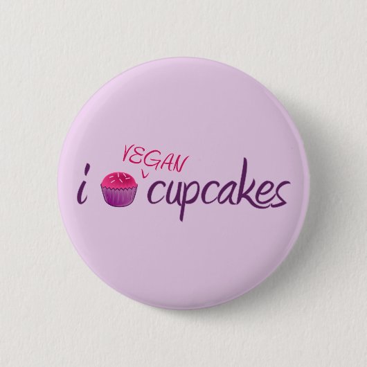 Vegan Cupcakes Ronde Button 5,7 Cm (Voorkant)