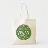 Vegan - Dark Green Tote Bag (Voorkant)