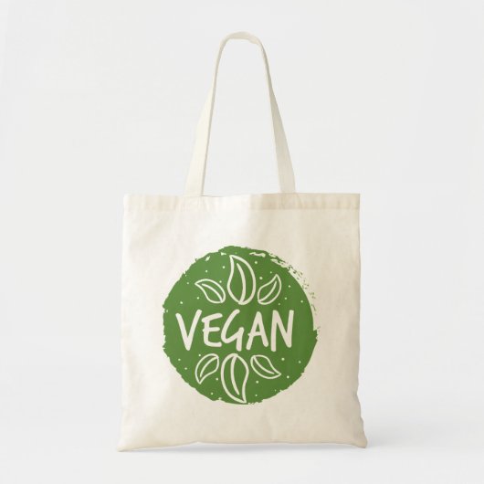 Vegan - Dark Green Tote Bag (Voorkant)