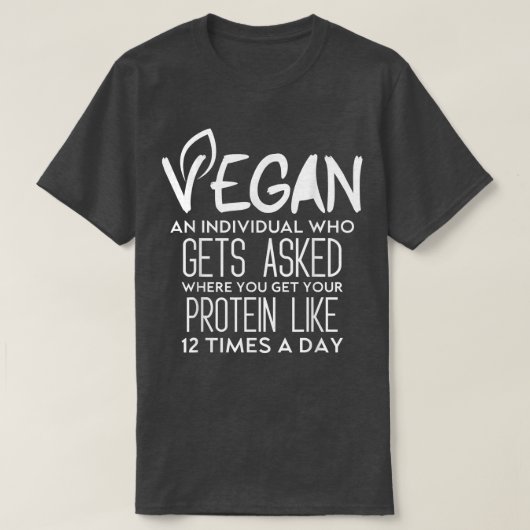 Vegan Definition Cool Vegan Meme Funny Vegetarian T-shirt (Design voorkant)